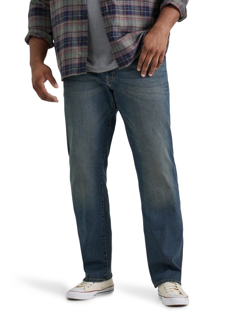 Lee Men's Big & Tall Extreme Motion Relaxed Straight Jean Maverick 50W x 29L - Image 1